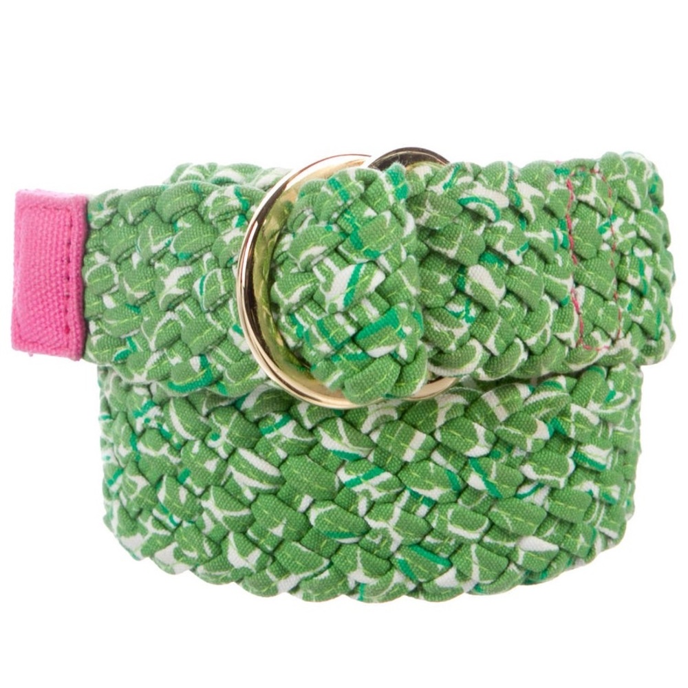 Lily Pulitzer Green Braided Belt Small